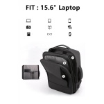 ბიზნეს ლეპტოპის ზურგჩანთა USB დამტენით