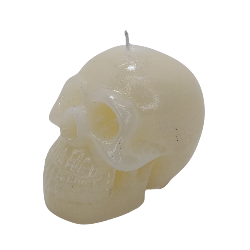 ჰელოუინის საშუალო სანთელი თავის ქალა