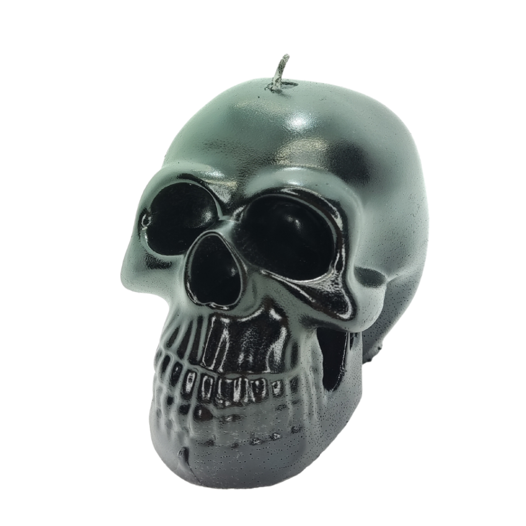 ჰელოუინის საშუალო სანთელი თავის ქალა